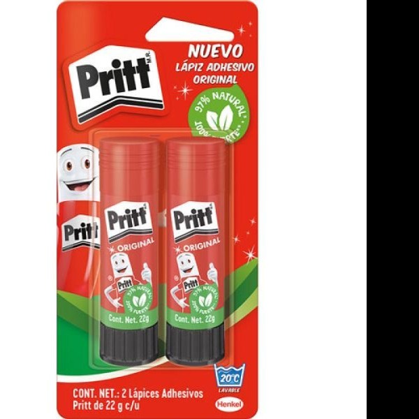 PEGAMENTO LAPIZ ADHE. PRITT 22G. BL. C2 PZAS. C.30